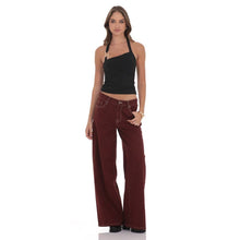 Load image into Gallery viewer, Halter Embellished Top in Black