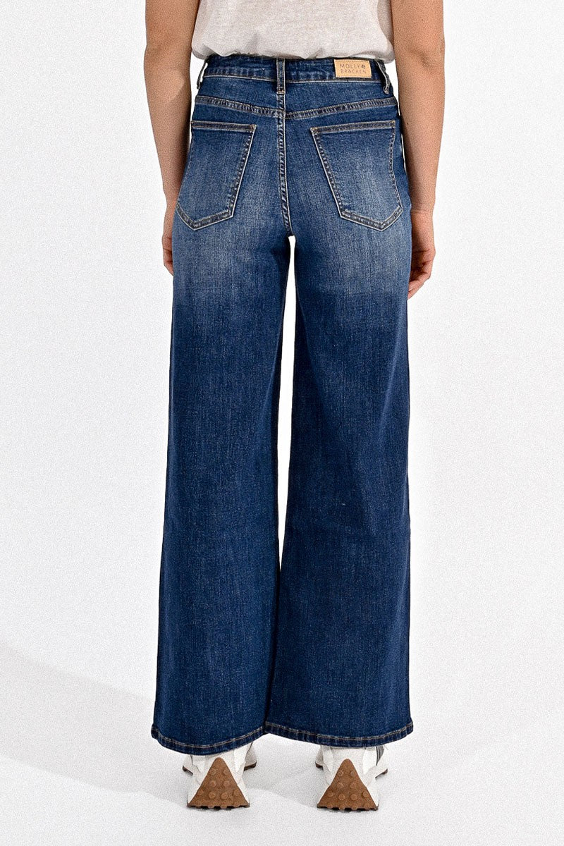 Molly Bracken Juno Pants in brut denim at Miss Behavin'