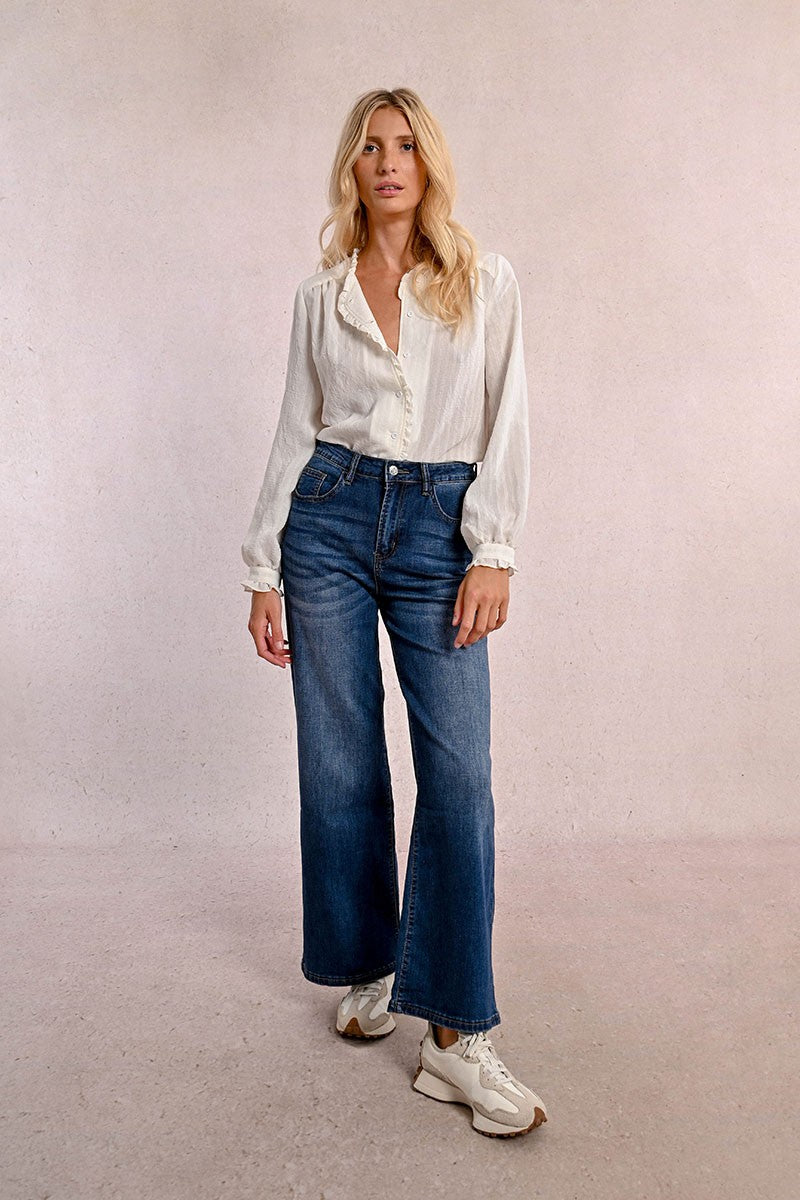 Molly Bracken Juno Pants in brut denim at Miss Behavin'