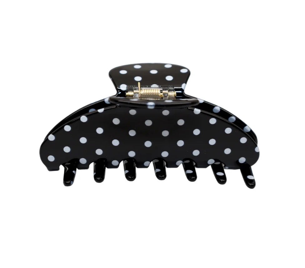 Big Effing Clip - Noir Polka Dot
