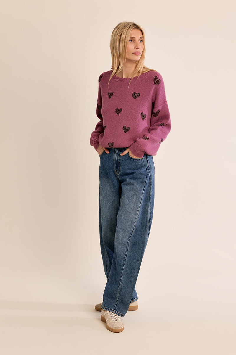 Molly Bracken Ellery Sweater in mauve at Miss Behavin'