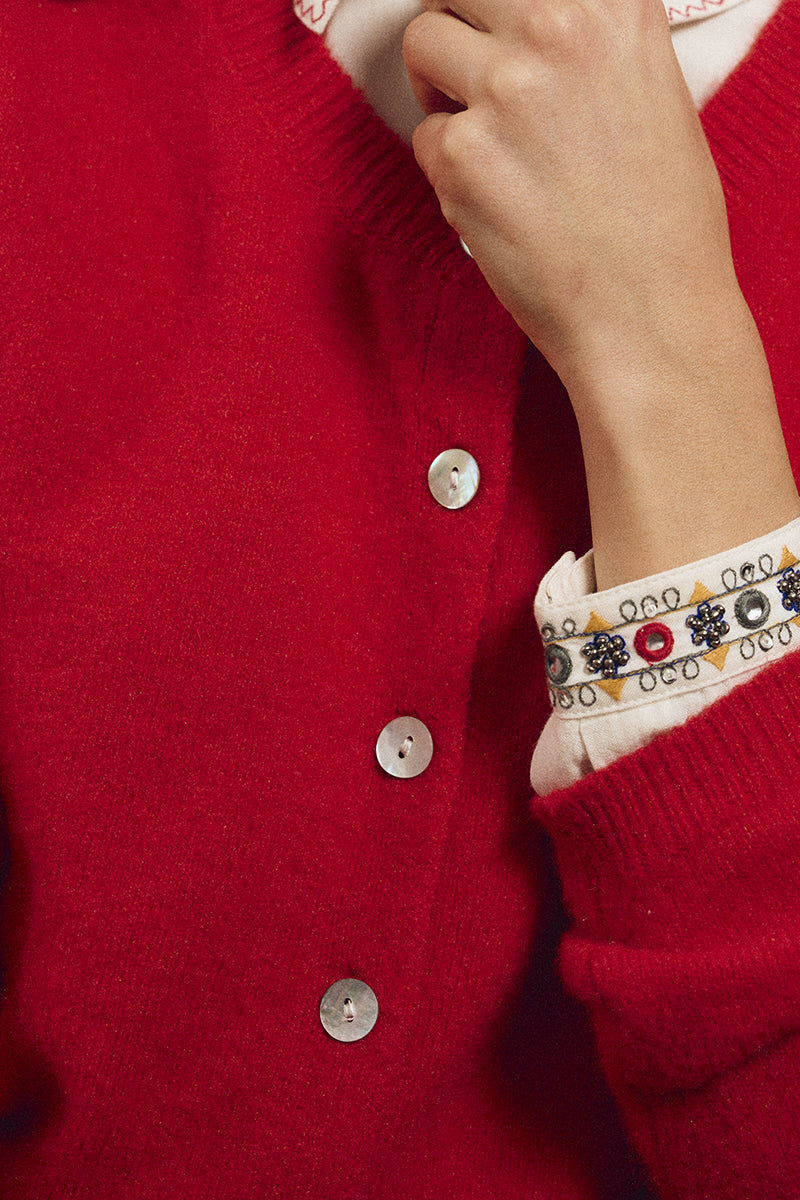 Molly Bracken Mila Sweater in red at Miss Behavin'