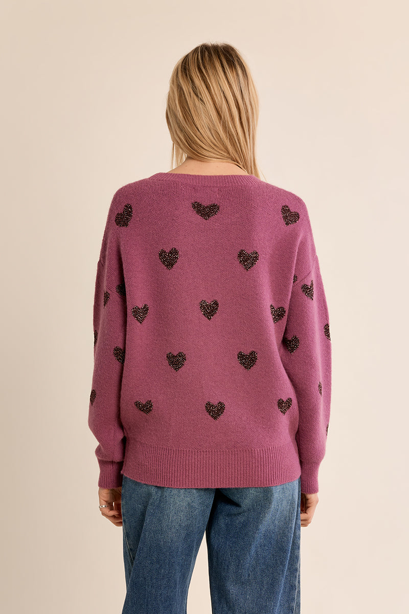 Molly Bracken Ellery Sweater in mauve at Miss Behavin'