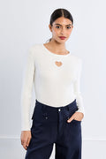 Molly Bracken Lena Sweater in offwhite at Miss Behavin'