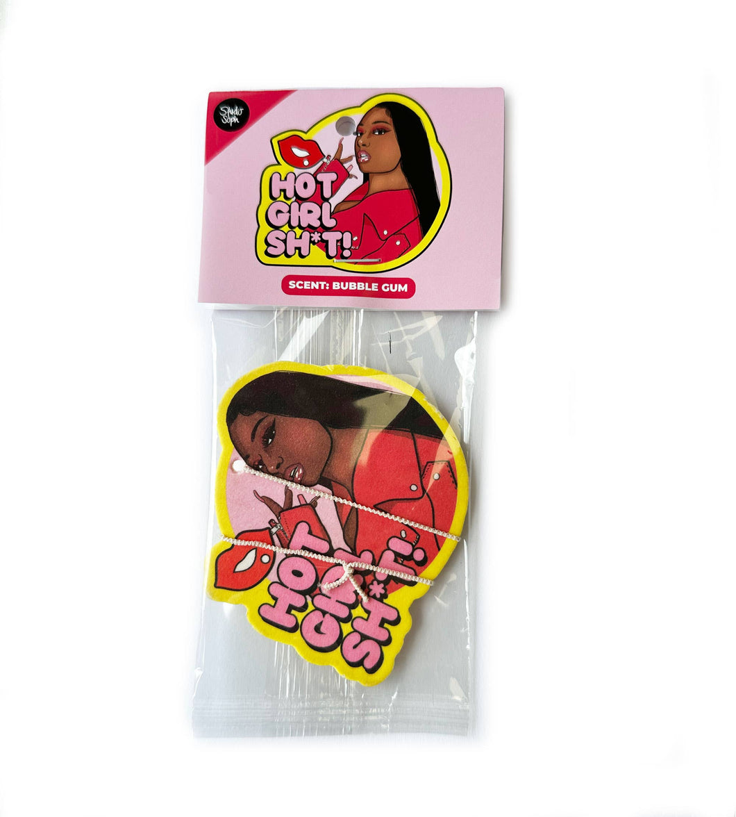 Hot Girl Sh*t Megan The Stallion Air Freshener: Air Freshener + Packaging